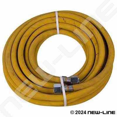 Yellow HD Air & Water Hose/Mining Nut Ends