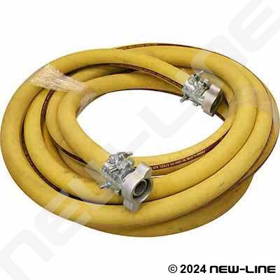Yellow Steel Air Hose with Dixon Boss Ground Joint Couplings