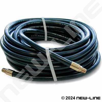 Black A1243H PVC Air Breathing Hose with Crimped MNPT Ends