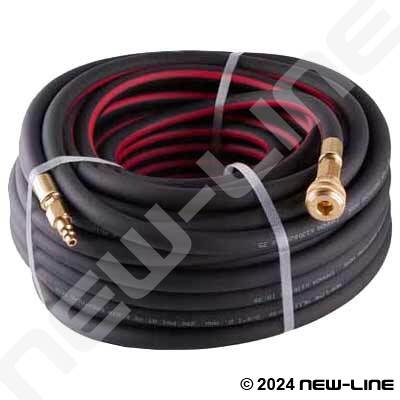 PVC Air Breathing Hose/1/4" Quick Connects and Sleeve Lock