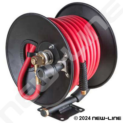 Air Hose Reel with Red Serpent Hose