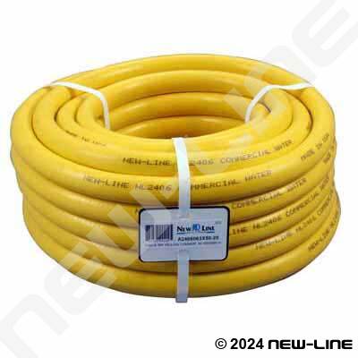 Yellow Commercial PVC Garden Hose with MxF Brass GHT