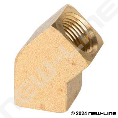 Brass Extruded 45° Female Elbow (Standard/Common)