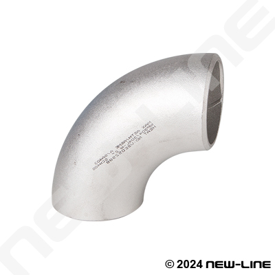 304 Stainless Sched 40 Long-Radius 90° Weld Elbow
