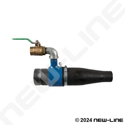 Grooved End Shotcrete Nozzle Assembly with Valve Unit