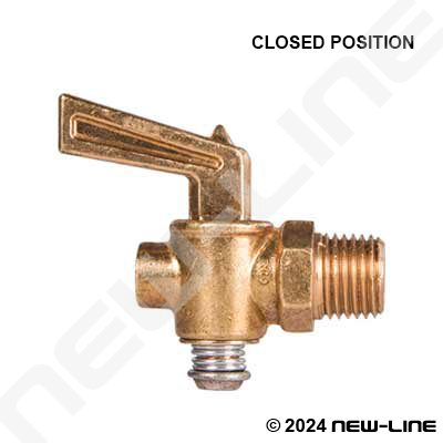 Special Closed Position MNPT Drain Cock Spring Bottom <30PSI