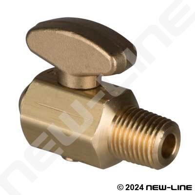 Brass Drain Valve For Air Tanks - Rounded Handle