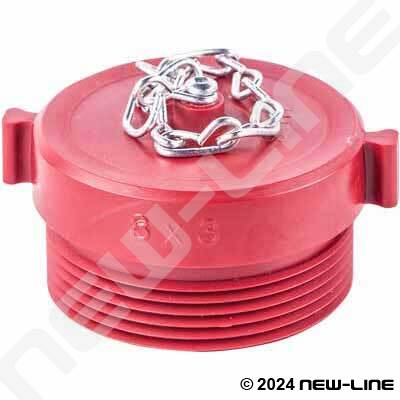 Male Red Polycarbonate Plug with Chain