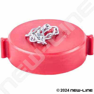Female Red Polycarbonate Cap with Chain