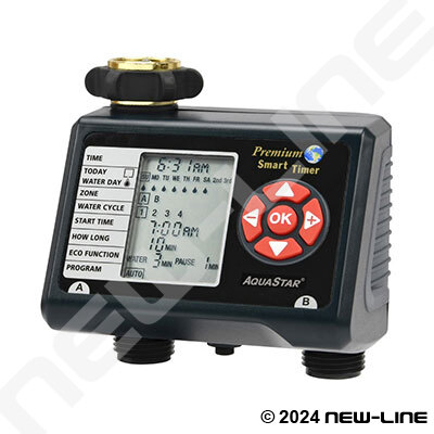 2-Zone Electronic Watering Timer w/ Dual GHT Outlet