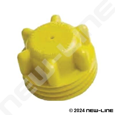 Male Threaded Acme Plug (Yellow Plastic,Brass,Plated Steel)