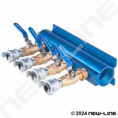 4-Way Manifold Universal Valve Outlet