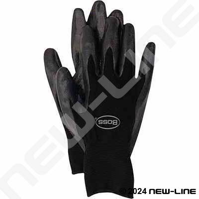 Black Nylon Glove with Nitrile Coated Palm