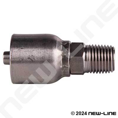 Stainless Steel 43 Series Crimp x Male NPT Solid