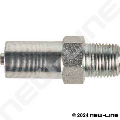 Crimp x Male NPT 2 Pc Plated Steel (For Grease Hose)