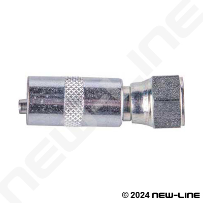 Crimp x Female JIC 2 Pc Plated Steel (For Grease Hose)