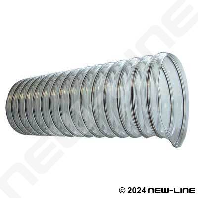 Clear PVC Light Duty CVD Ducting with Wire Helix