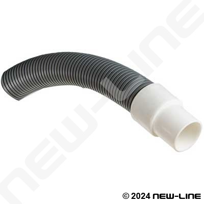 Grey Heavy Duty Commercial Vacuum Hose with Cuffs