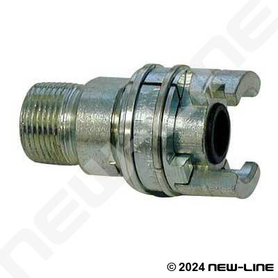 National A "Locking" Male End - Plated Steel