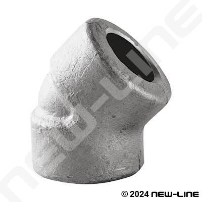 Forged SW 316SS 45° Elbow Cl.3000 Sch160 Asme B16.11