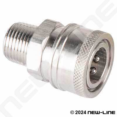 Stainless Steel Straight Through Male NPT x Coupler