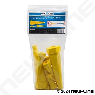 Yellow Pigtail Service Plugs Multi-Size Kit