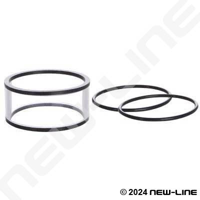 Replacement Sight Glass & Seals For /6200/6500 Elbow