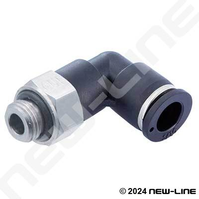PTC Tube x 90° Male BSPP or UNF Connector