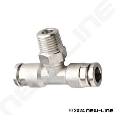 316 Stainless Steel Tube x Male NPT Male Branch Tee