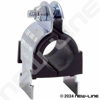 Cushioned Channel Clamp Tube Support - Stainless Steel