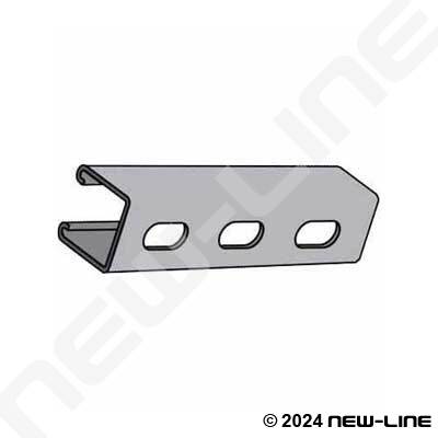 Channel Clamp Slotted Mounting Rail - Galvanized