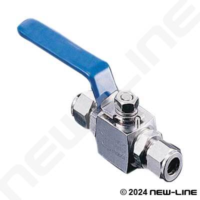 Dual-Lok Stainless Tube Compression Ball Valve High Pressure