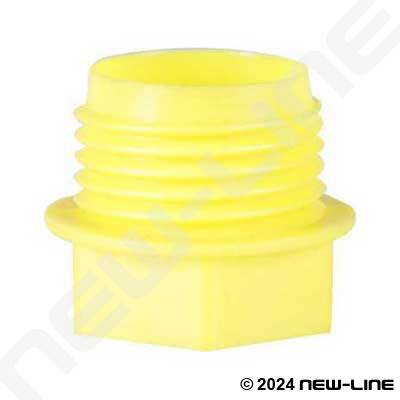 Yellow BSP/GAZ Threaded Plastic Plug