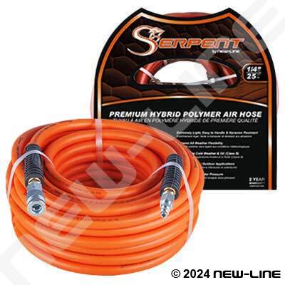 Orange Serpent Hose/MNPT Crimp and Industrial Quick Connects