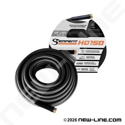Black HD150 Serpent Pro Garden Hose w/ Classic MxF GHT Ends