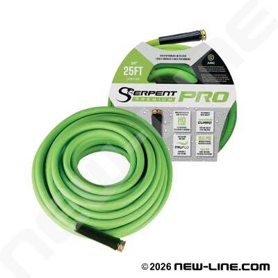 Green Serpent Pro Garden Hose w/ Classic MxF GHT Ends