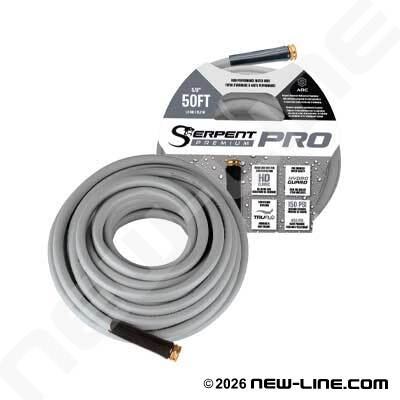 Grey Serpent Pro Garden Hose w/ Classic MxF GHT Ends