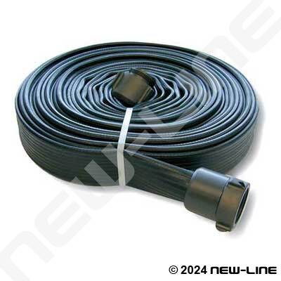Black Ribbed Rubber Water Discharge Hose/ NH/NST/USA Ends