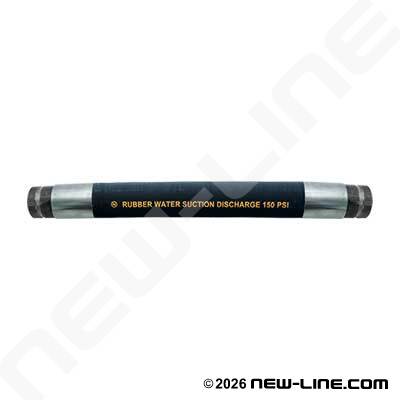 Black Rubber Water Suction w/Grooved Crimped Ends