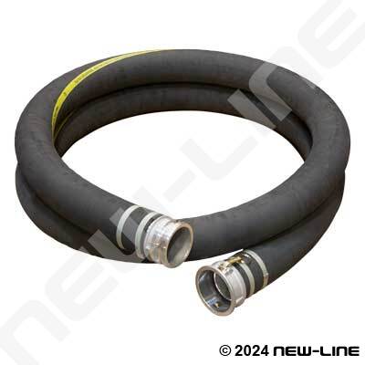Suction Hose 4" and 25 Feet Long Rubber with Quick Connect Camlock Ends New 