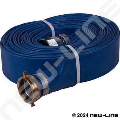 4" Jaymac layflat hose LFH4-10 layflat hose x 10MTR bleu 104MM id 