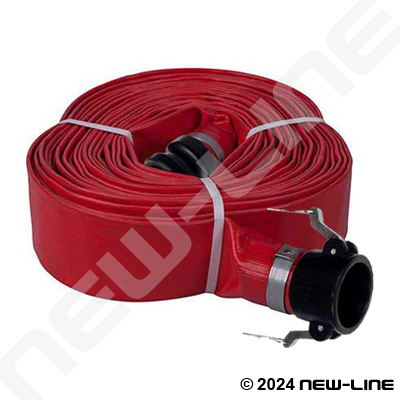 Red Pvc Layflat Hose with Malexfemale Poly Cams