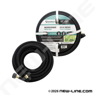 Black Earth Quencher Round Weeper Garden Hose with MxF GHT