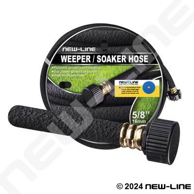 Black Earth Quencher Round Weeper Garden Hose with MxF GHT
