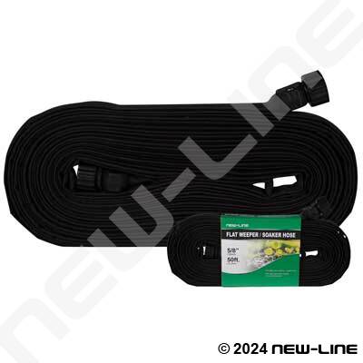 Black Flat Weeper Hose with MxF GHT