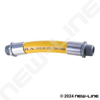 Yellow ContiTech Curb Pump Hose with Fuelgrip Solid Male NPT