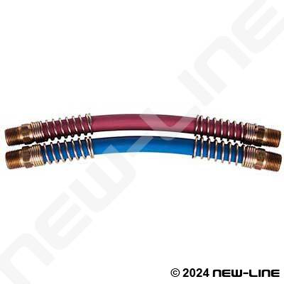 Blue Type A Airbrake Hose Assembly w/ Male NPT