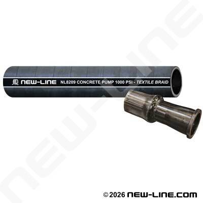 Textile Concrete 1233# Hose with One Heavy Duty Flanged End