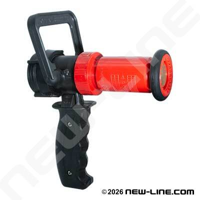 Red Polycarbonate Fire Nozzle Assembly with Handle