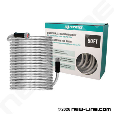 Stainless Steel Flex Guard Garden Hose Assembly w/ MxF GHT